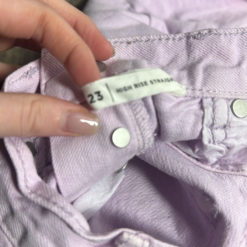 PacSun High Rise Straight Leg Jeans size 23 purple - Picture 8 of 9